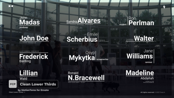 Clean Lower Thirds \ FCPX alt