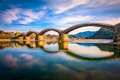 Iwakuni, Yamaguchi, Japan at Kintaikyo Bridge over the Nishiki River - PhotoDune Item for Sale