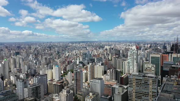 Cityscape of Sao Paulo Brazil. Stunning landscape of downtown district city.