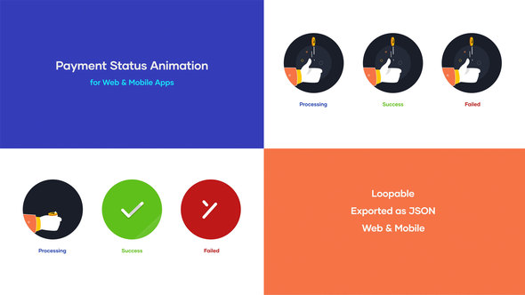 Payment Status Animation - Web and Mobile Apps