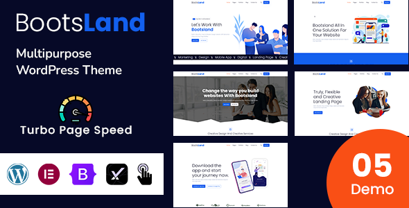 Bootsland – Creative Landing WordPress Theme