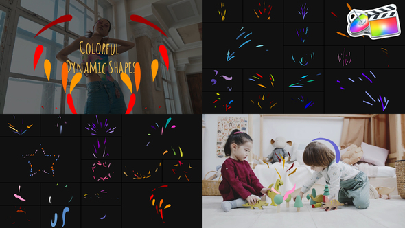 Colorful Dynamic Shapes for FCPX alt