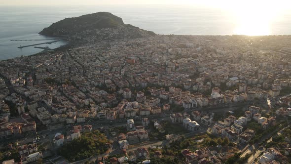 Alanya, Turkey - a Resort Town on the Seashore. Aerial View