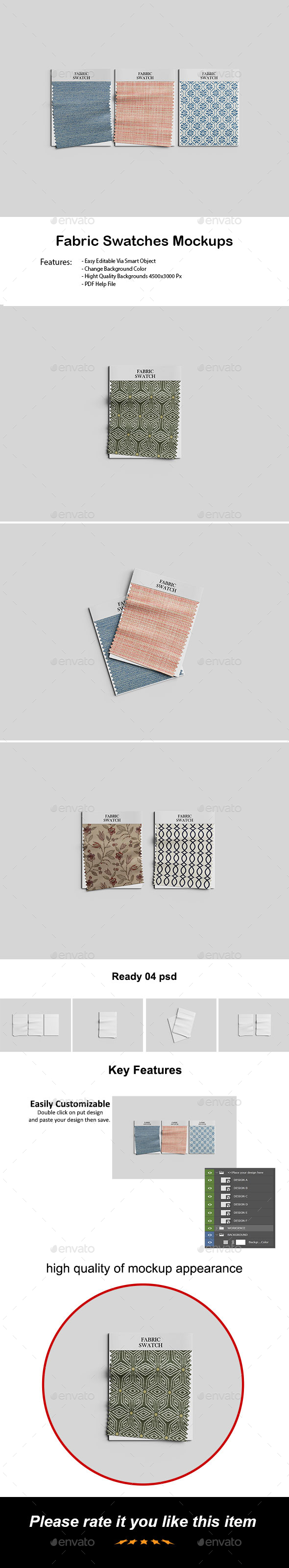 Fabric Swatches Mockups