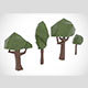 Tree Set Low-poly - 3DOcean Item for Sale