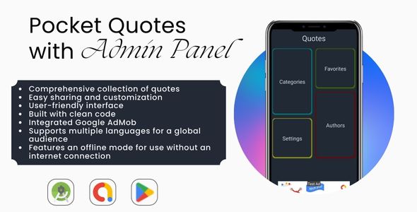 Pocket Quotes with Admin Panel - Full Application