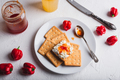 Crackers with Cream Cheese and Hot Pepper Jam - PhotoDune Item for Sale