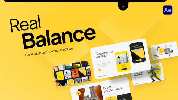Real Balance Video Display After Effect Template