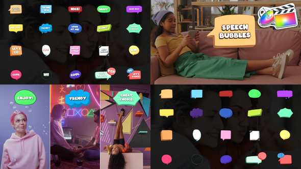 Speech Bubbles And Titles for FCPX alt