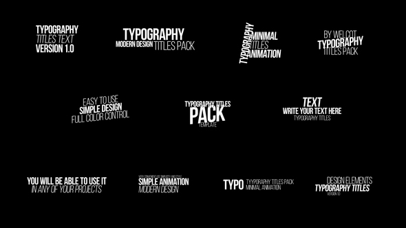 Typography Titles Text | After Effects alt