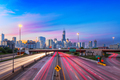 Chicago, Illinois, USA Downtown Skyline over Highways - PhotoDune Item for Sale