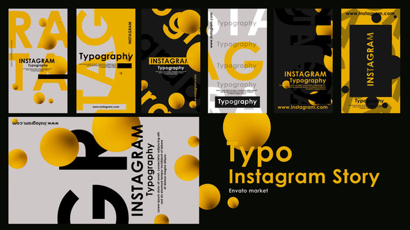 Typographic Instagram Stories