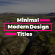 Minimal Titles | FCPX - VideoHive Item for Sale