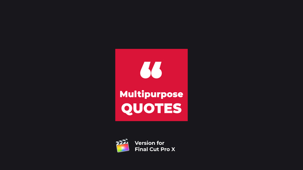 Multipurpose Quotes | Final Cut Pro X alt