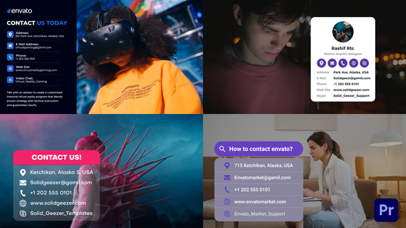 Contact Us Overlays - Premiere Pro