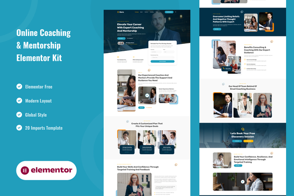 Goro - Online Coaching & Mentorship Elementor Template Kit