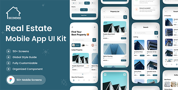 HOMME- Real Estate App UI Kit
