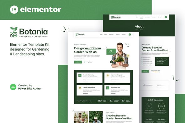 Botania – Gardening & Landscaping Elementor Template Kit