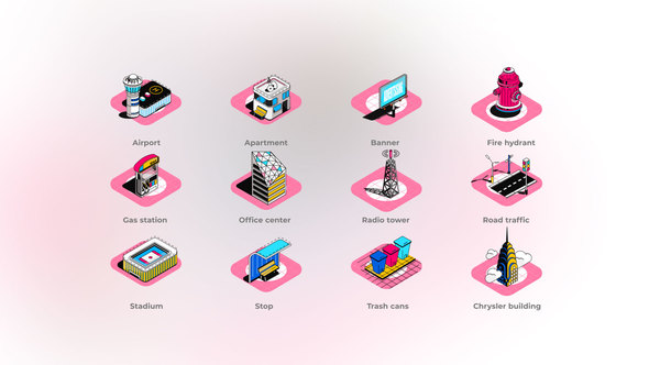 City - Isometric Icons