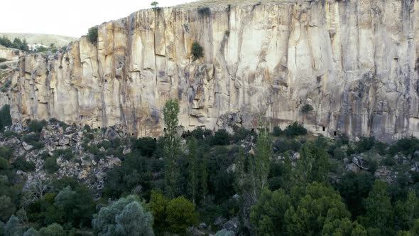 Ihlara Valley Canyon View From Air During Sunrise