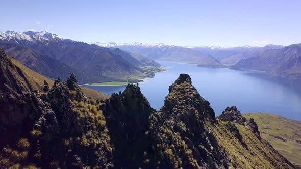 Aerial New Zealand scenery