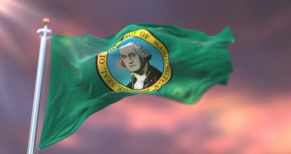 Flag of Washington state,United States of America