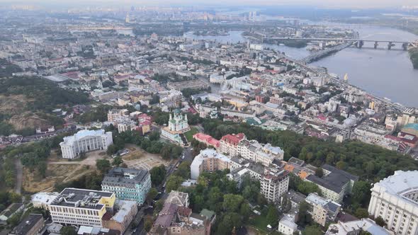 Kyiv, Ukraine Aerial View of the City. Kiev