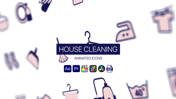 House Cleaning Animated Icons