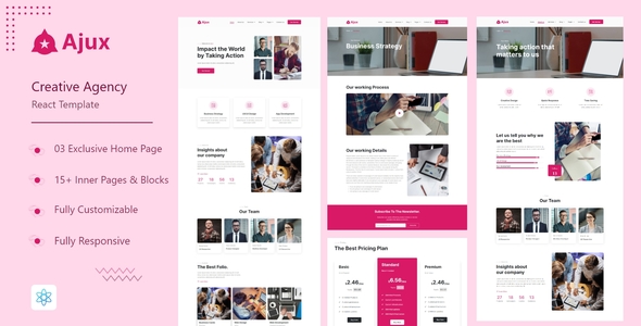 Ajux – Creative Agency React Template