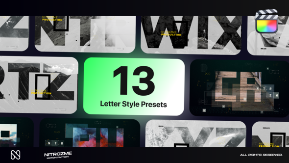 Letters Typography Vol. 02 for Final Cut Pro X alt