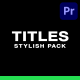 Stylish Titles For Premiere Pro - VideoHive Item for Sale
