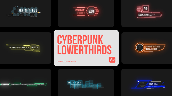 Cyberpunk Lowerthirds for After Effects