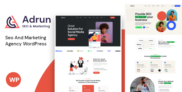Adrun – Seo & Marketing Agency WordPress Theme