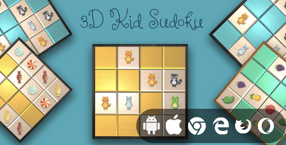 3D Kid Sudoku - Puzzle Game for Kids