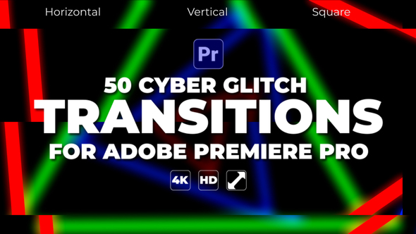 Cyber Glitch Transitions For Premiere Pro