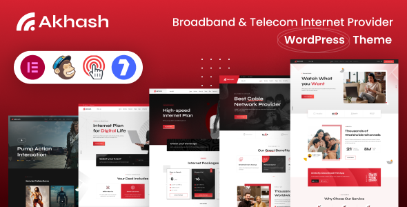 Akhash – Broadband & Internet Services  Provider WordPress Theme