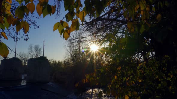 River bank at sunset, beautiful views