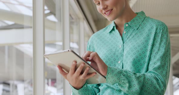 Young woman working in a creative office