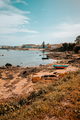 Shore with a beach and fishing boats - PhotoDune Item for Sale