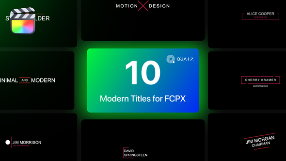 Modern Titles for Final Cut Pro X Vol. 02 alt