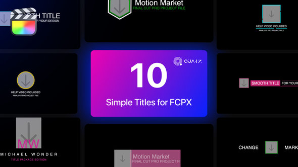 Simple Titles for Final Cut Pro X Vol. 01 alt