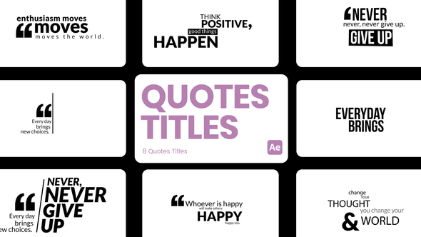 Quotes Titles for After Effects