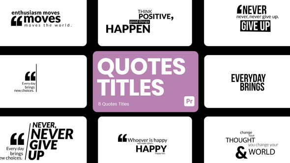 Quotes Titles for Premiere Pro