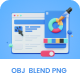 3D Illustration Web UI Design - 3DOcean Item for Sale
