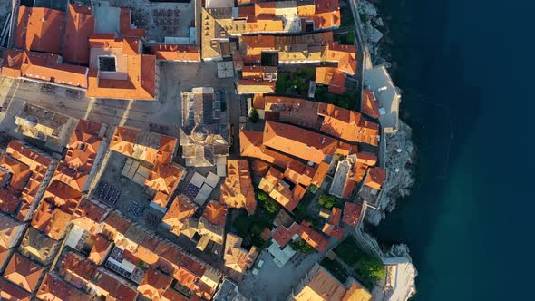 Dubrovnik, Croatia. Aerial view on old town. Vacation and adventure. 