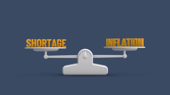 Inflation Shortage Balance Weighing Scale Looping Animation