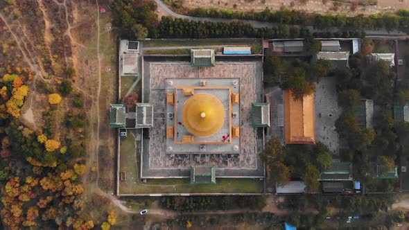 Aerial View of The Temple of Universal Happiness, Pule Si,, Chengde, China