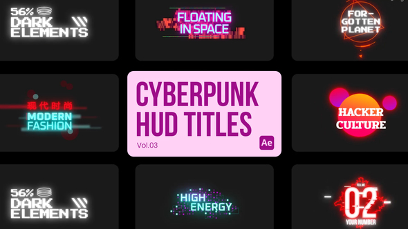 Cyberpunk Titles 03 for After Effects