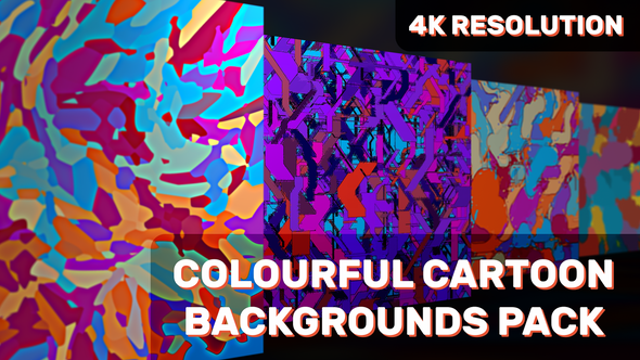 Colourful Cartoon Backgrounds Pack