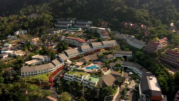 Drone Flight Over the Jungle and Sea